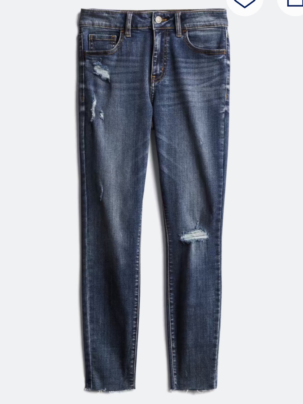 Studio Blue Distressed Dark Blue Skinny Jeans